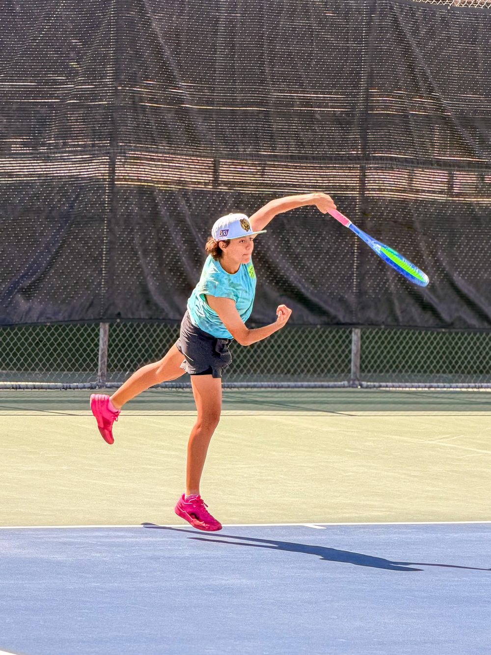 Ava Cortez — Serve follow-through